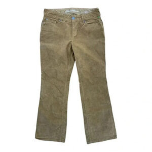 Eddie Bauer Slightly Curvy Straight Bootcut Corduroy Olive Pants Size 6